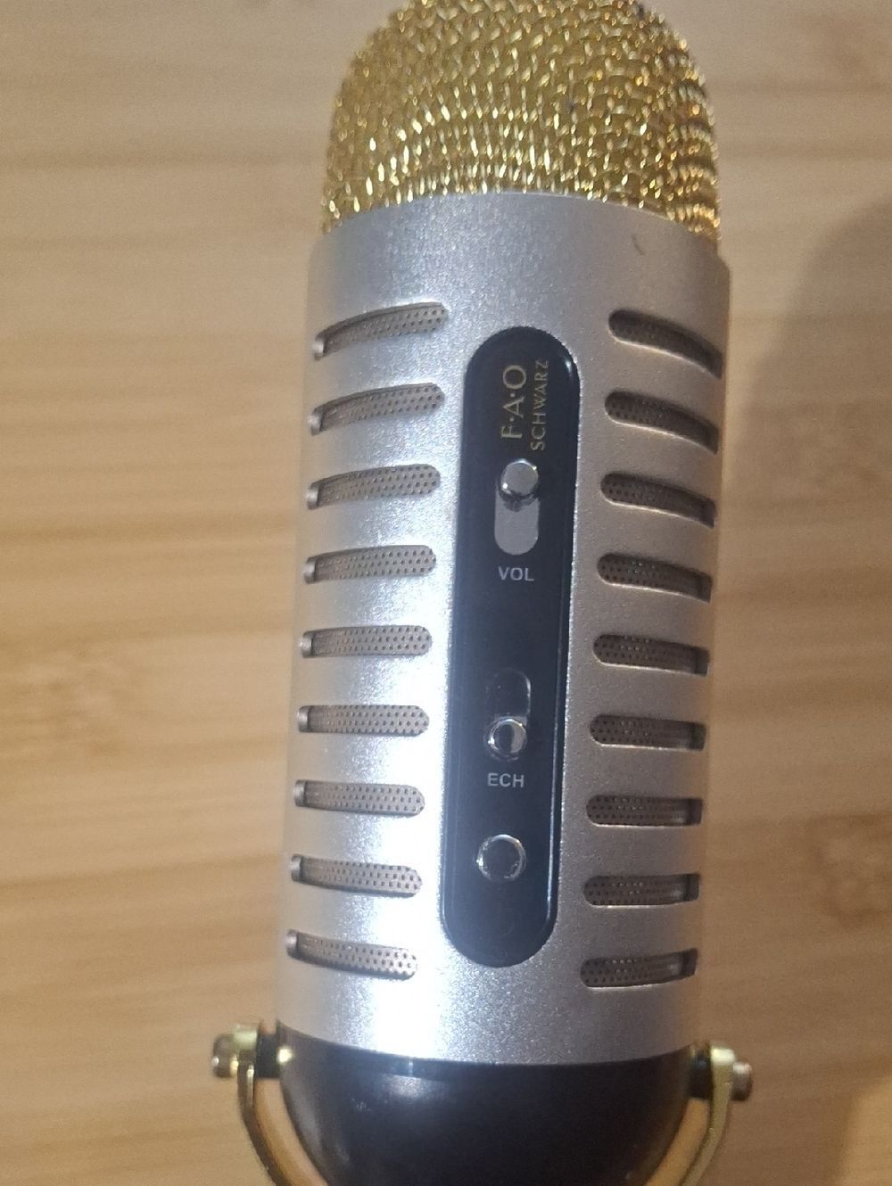 FAO Swartz Silver & Gold Microphone - Picture 1 of 4